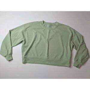 Lululemon Softstreme Perfectly Oversized Cropped Crew Green Size 12